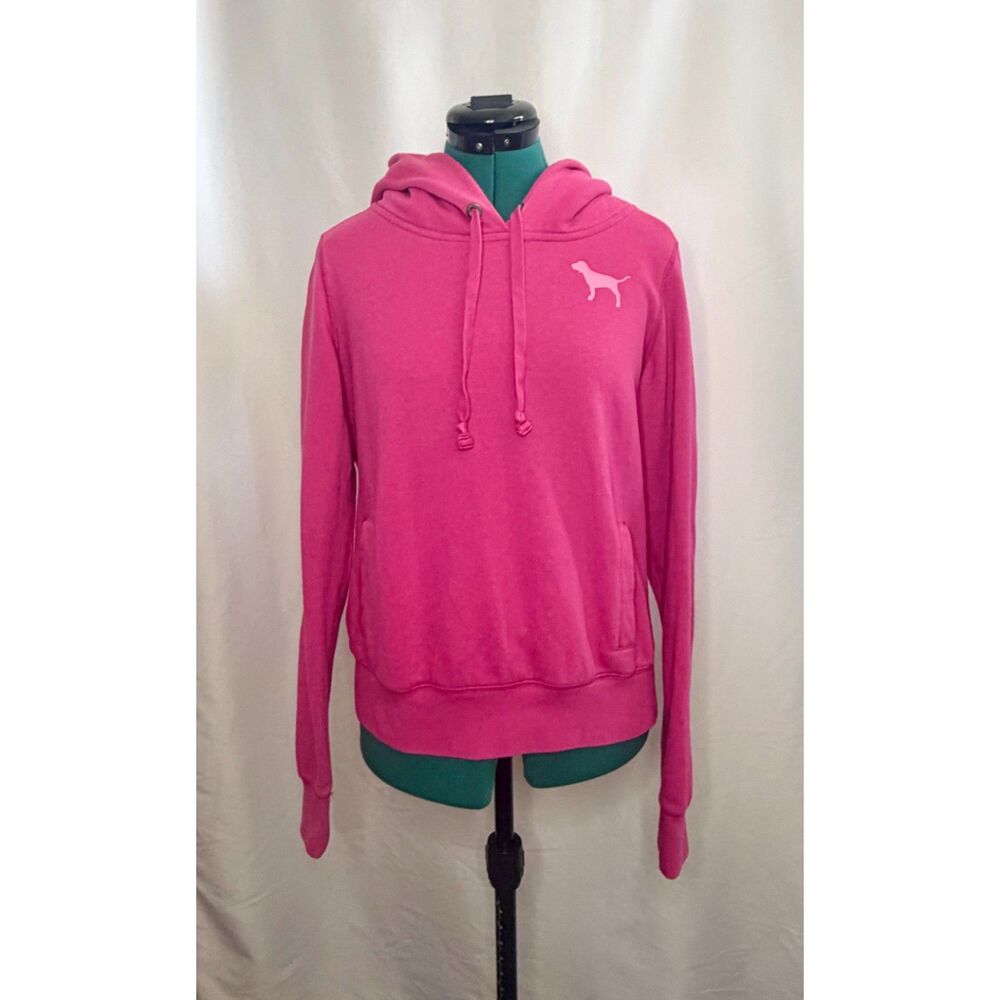 Victoria's Secret PINK zip-up hoodie with multi-colored rainbow "LOVE PINK"